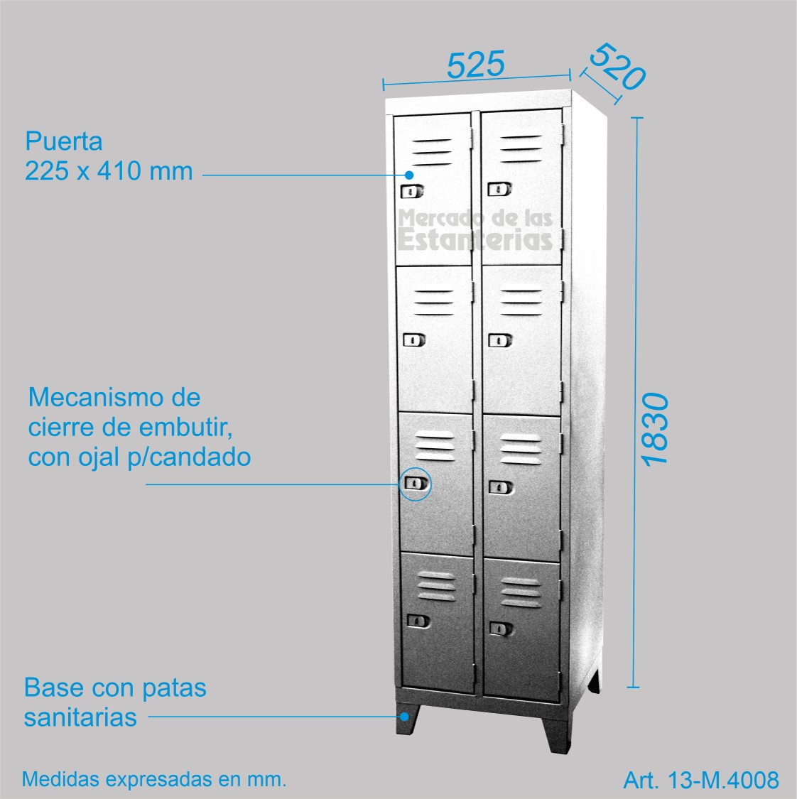 LOCKER LR - 8 Puertas - Imagen 8