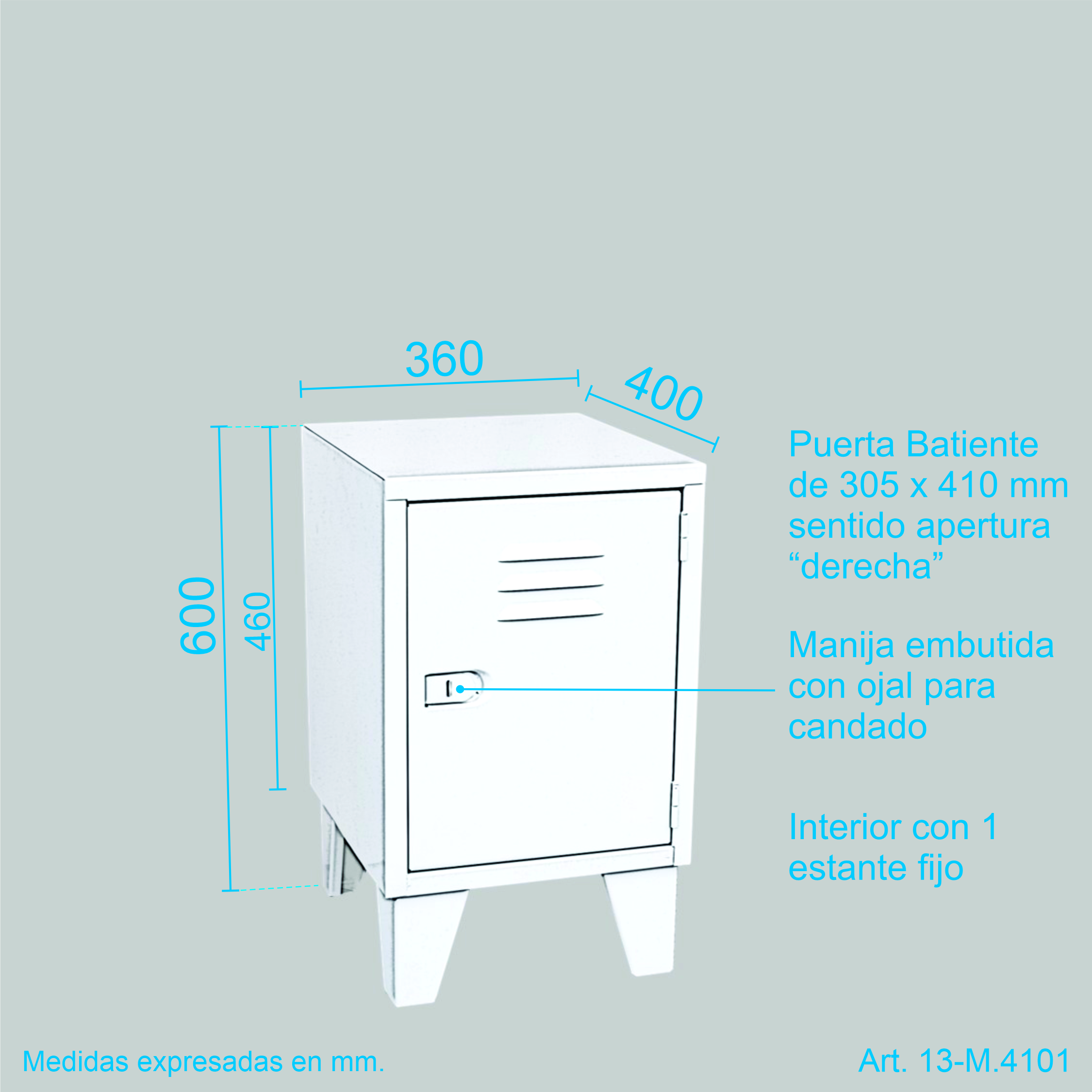 LOCKER BAJO 1 PUERTA - Imagen 2